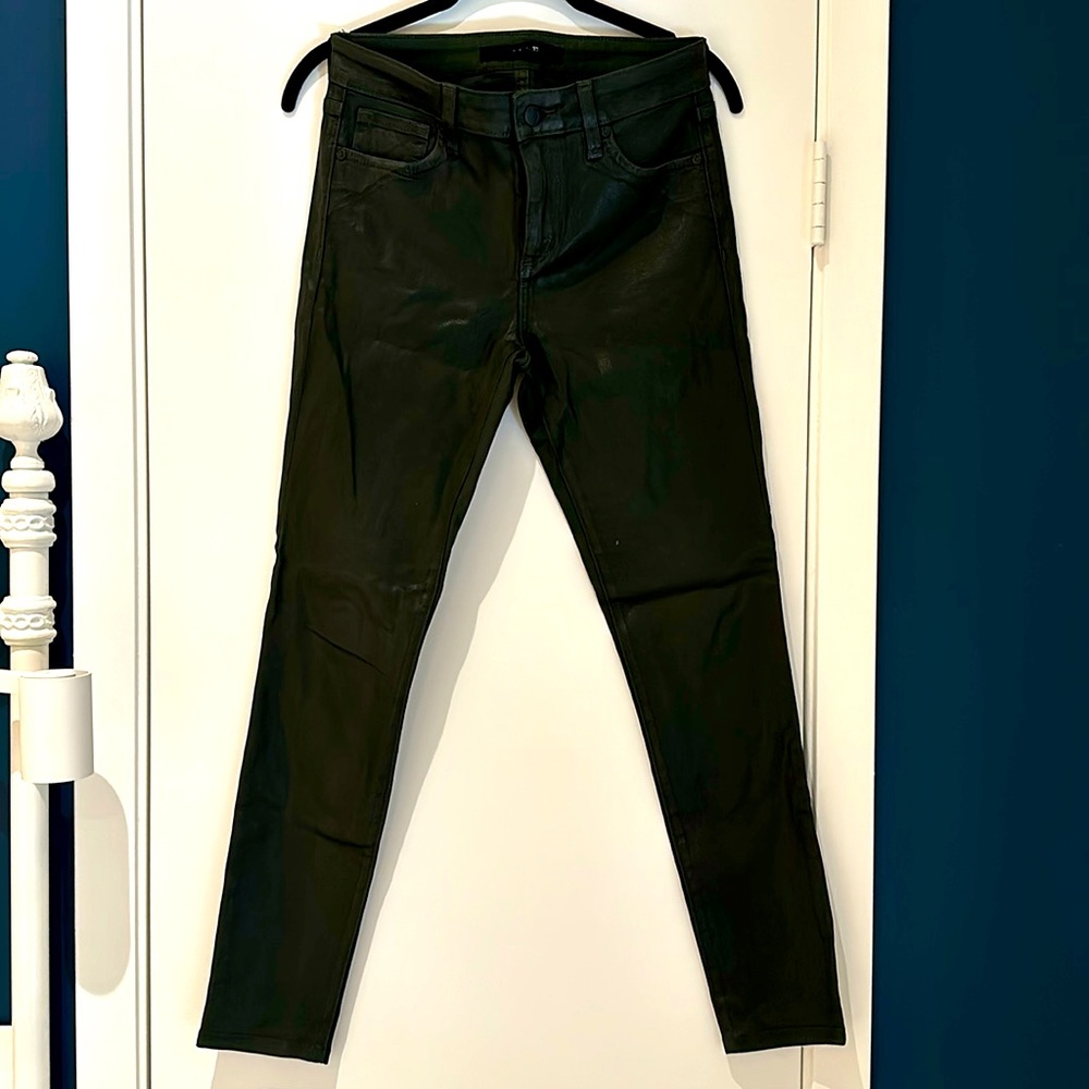 Dark green waxed joes skinny jeans size 27